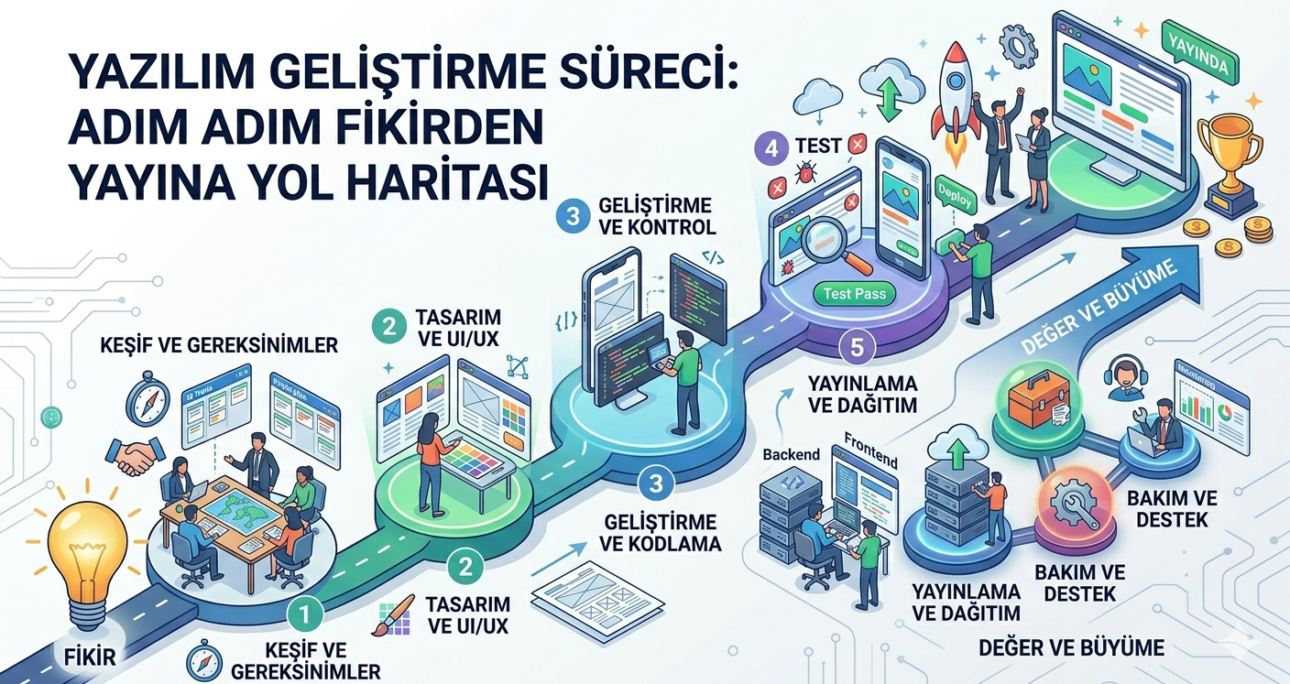 Yazılım Geliştirme Süreci: Proje Fikirden Yayına Nasıl İlerler?